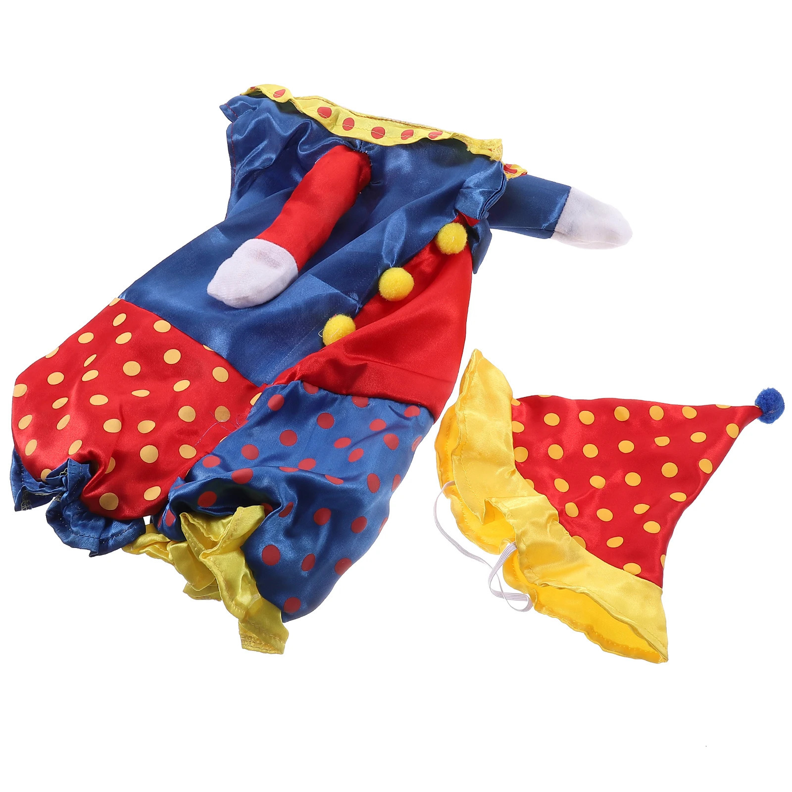Clown Costume for Puppy Raincoat Circus Dog Costumes Outfit Dogs Apparel Dresses 250609