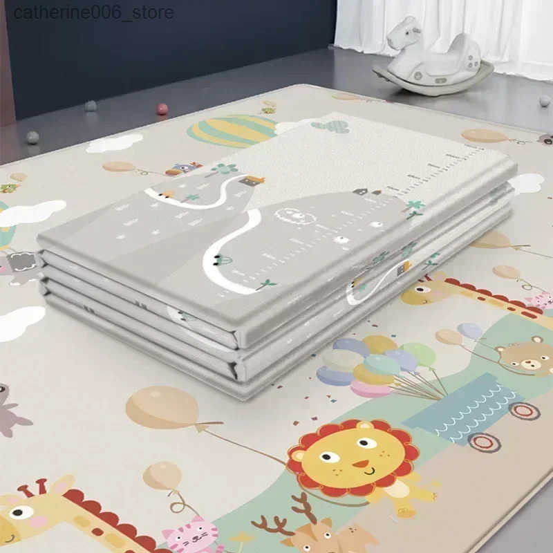 Non-Toxic Foldable Baby Play Mat Educational Childrens Carpet in the Nursery Climbing Pad Kids Rug Activities Games Toys 180*200 y250609DHPR