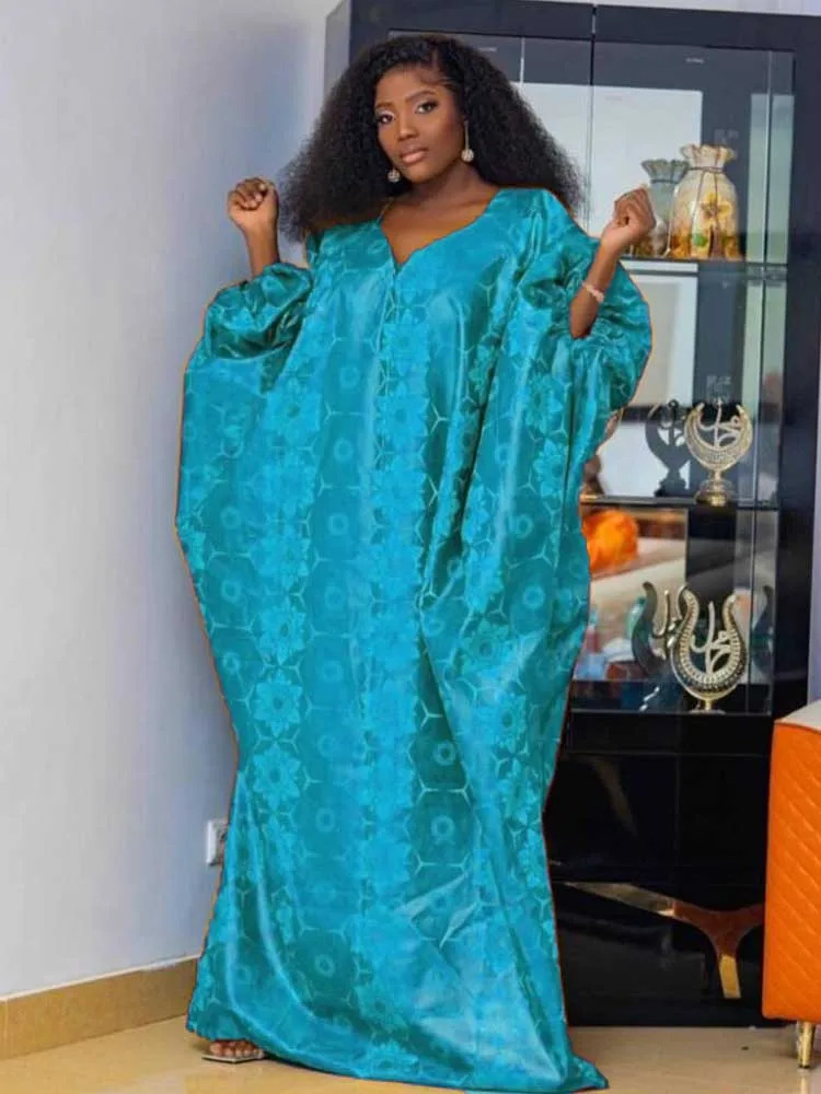 Elegant Bazin Riche Brode Long Robe Evening Dress Traditional Gown for Parties and Weddings African Dashiki Robe Boubou Brocade 250603