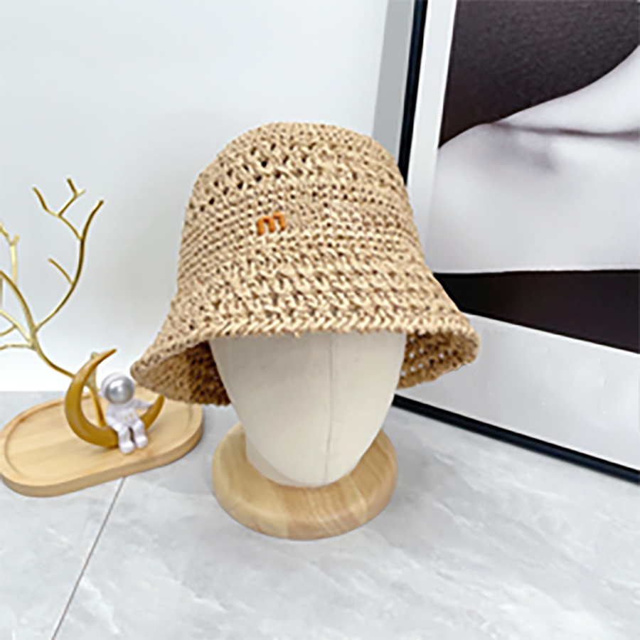 Spring Summer Designer Bucket Hat Handmade Women Straw Hat Travel Leisure Breathable Letter Sun Caps Embroidered Men Cap Beach Hats Wide Brim Hats