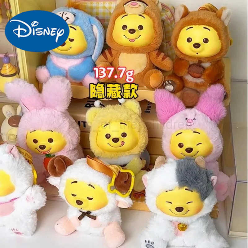 Disney Winnie the Pooh Naughty Party Vinyl Plush Blind Box Pooh Bear Bag Pendant Mystery Box Surprise Toy Cute Doll Decor Gifts W250609