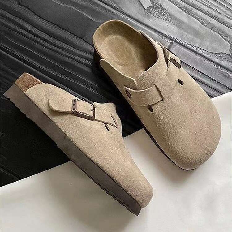 Women's Adjustable Buckle Classic Cork-Like Non-Slip Waterproof Home Sandals with Arch Support