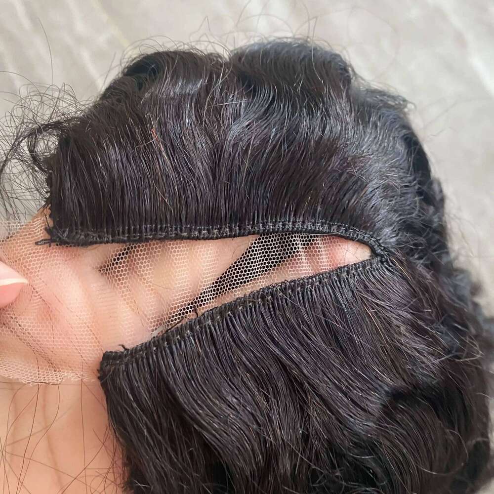 Super Long 30 inch Virgin Human Hair Half Full hine Made U Adjustable Straps Glueless V Part #1 black Wigs Natural