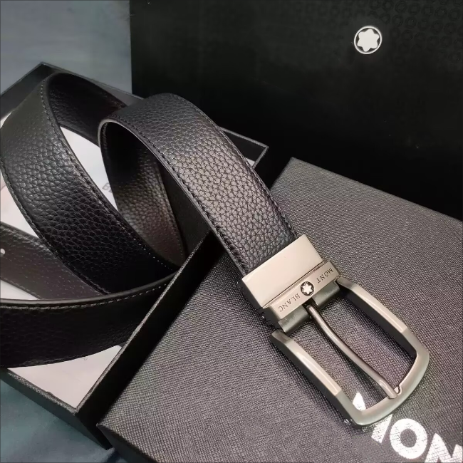 White Star Jeans Belt Charm Men Business Black Belts MB Leather Belts Fashion Montblances Silver Buckle Cowhide Vintage belt Elegant Man Business Accessory