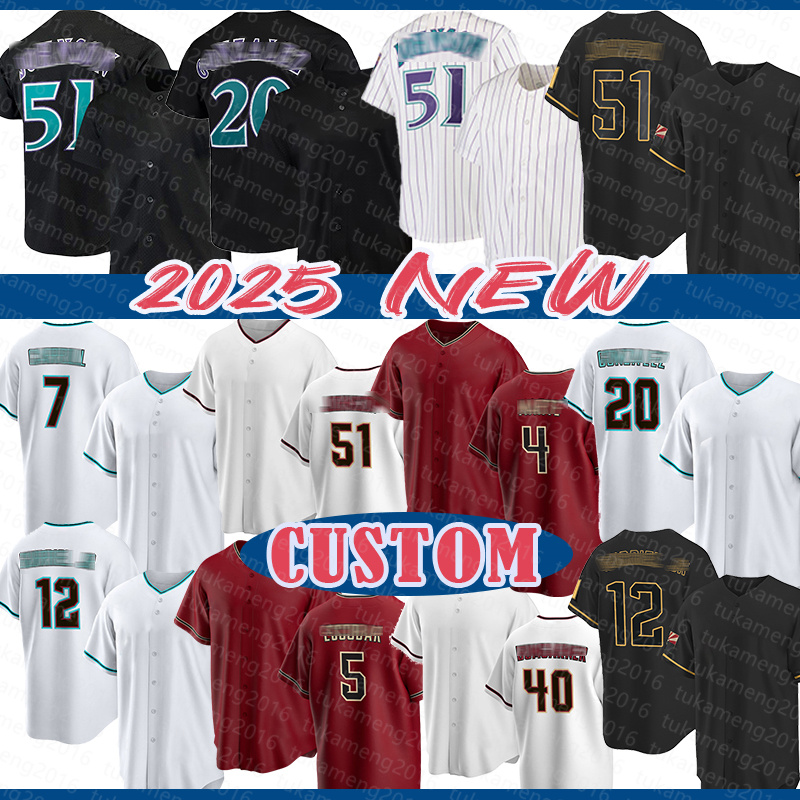Corbin Carroll Randy Johnson Baseball Jerseys Ketel Marte Luis Gonzalez Eugenio Suarez Lourdes Gurriel Jr. Alek Thomas Zac Gallen Gabriel Moreno Geraldo Perdomo Man