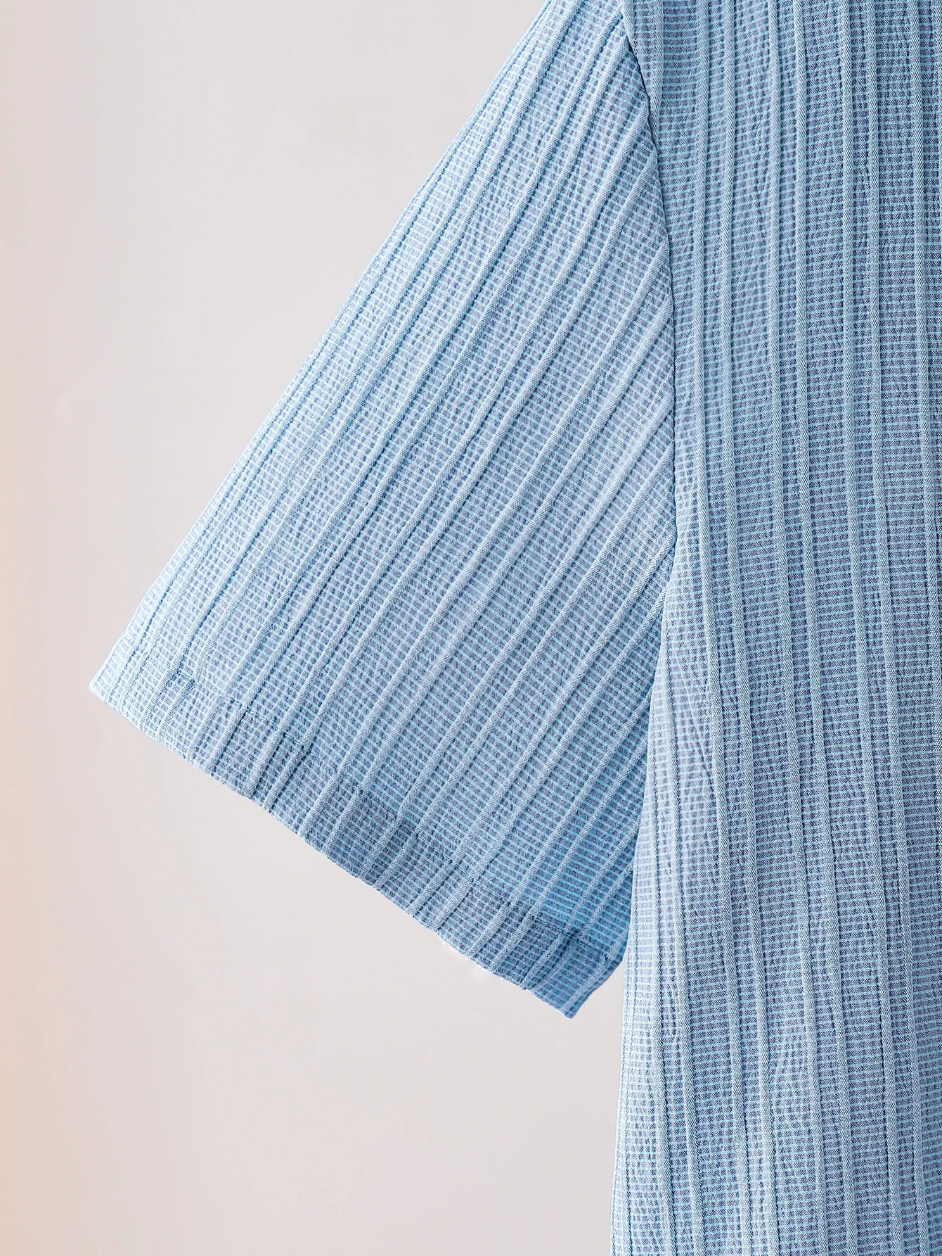 adult summer open chest button short sleevedloose shorts casual outfit 250603