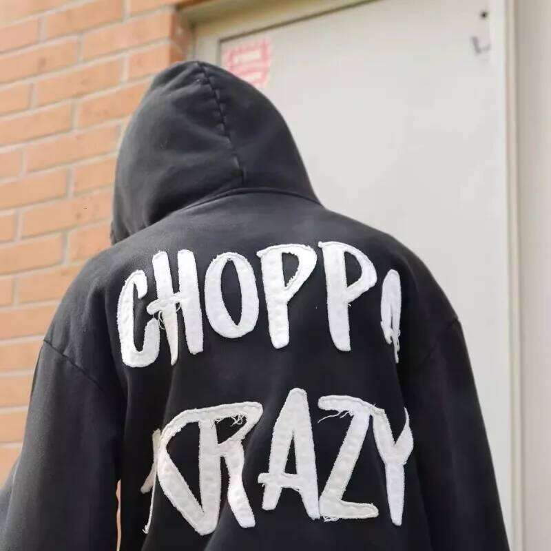 Y2k Goth Trendy European and American Patchwork Pattern Long Sleeved Pullover Hoodie Hip-hop High Street New Sweatshirts