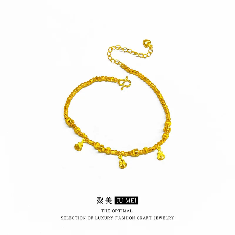 9999 24Kreal gold store same style gold womens foot chain gourd sexy womens jewelry 250528