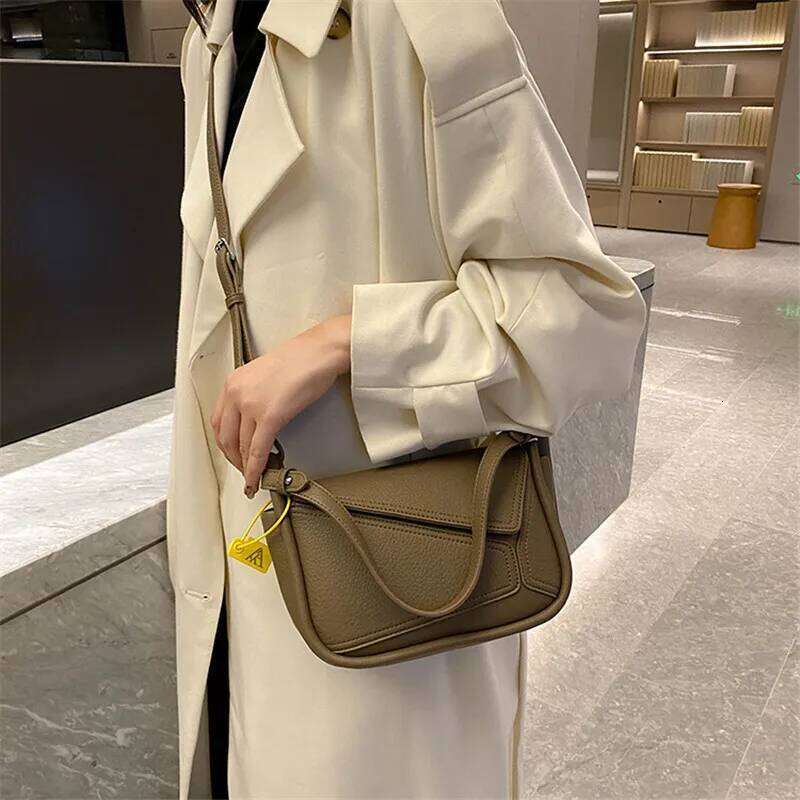New Designer For Women Fashion Tote Bag Hand Messenger Square Handbag Ladies Cute Crossbody Purses Side Leathe Bags