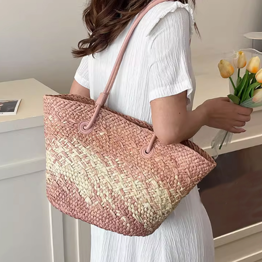Straw weaving Shopping Tote Bag Designer Bag HOBO luxury designer bag hobo Shoulder Old Flower Full Printed Resistant Leather Canvas Armpit