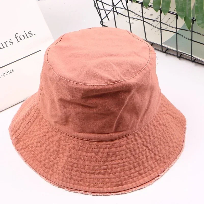 Denim Bucket Hat Cotton Washed Fishing Hunting Cap Outdoor Beach Fisherman Panama Womens Bucket Hat K Pop Bob Dropship 250606