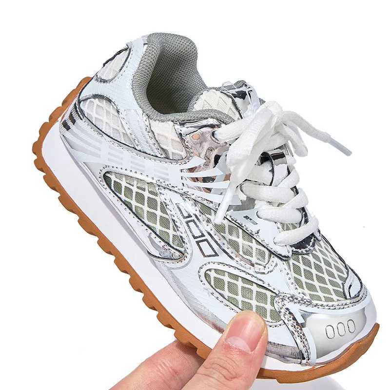 2025 Summer Toddler Kid Breathable Orbit Metallic Rubber Mesh Sneaker Children Casual Fashion Shoe Boy Girl Sports Walking Shoes Z250609
