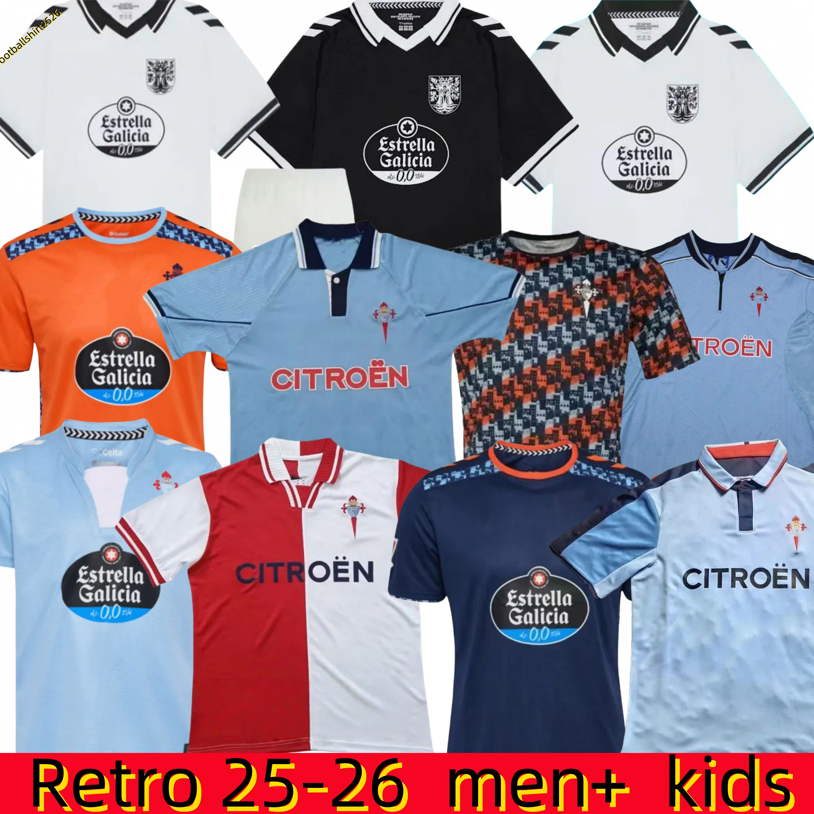 25 26 Celta Vigo IAGO ASPAS jersey Retro classic celta soccer jerseys MOSTOVOI 99 00 2002 2004 Mostovoi Vagner Contreras football shirt kids kit