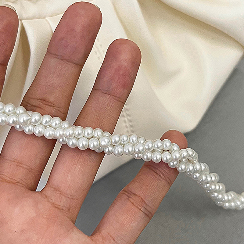 Vintage Multi Strand Faux Pearl Choker Necklace Elegant European American Minimalist Niche Neck Jewelry for Women