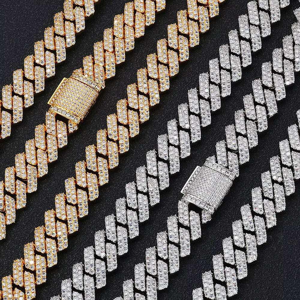 10mm-14mm Width Cubic Zirconia Cuban Link Chain Necklace Bracelet for Men Sparkling CZ Diamond Tennis Bracelet Jewelry Gift