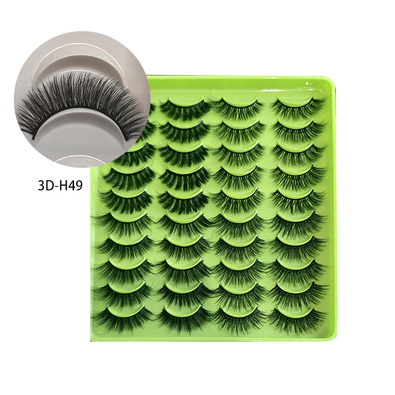 False Eyelashes 10-12mm Lashes Natural Look Cat Eye Wispy Lashes Pack , 20Pairs