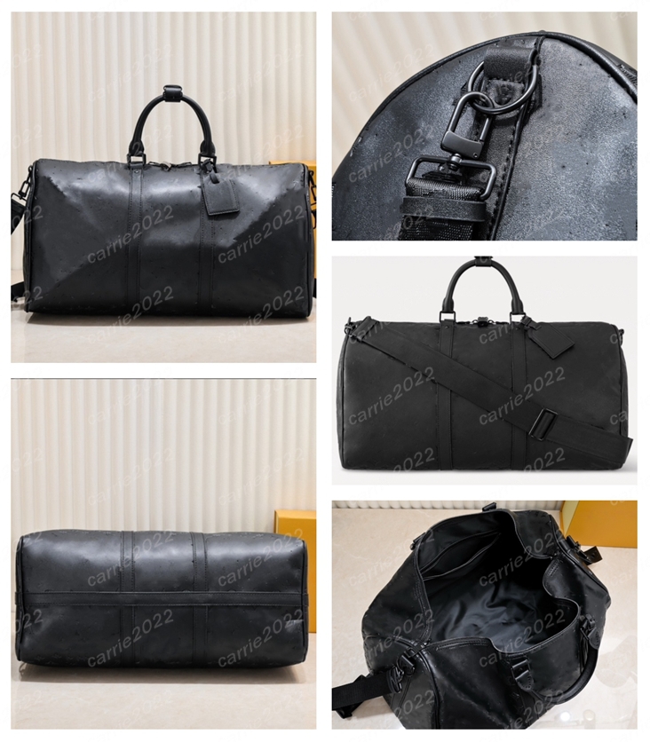 Designer Travel Bag Unisex Fashion Casual Luxury Luggage Travel Bag Duffel Bag Totes Handbag CrossBody Shoulder Bag M44810 Pouch Purse Black Embossed