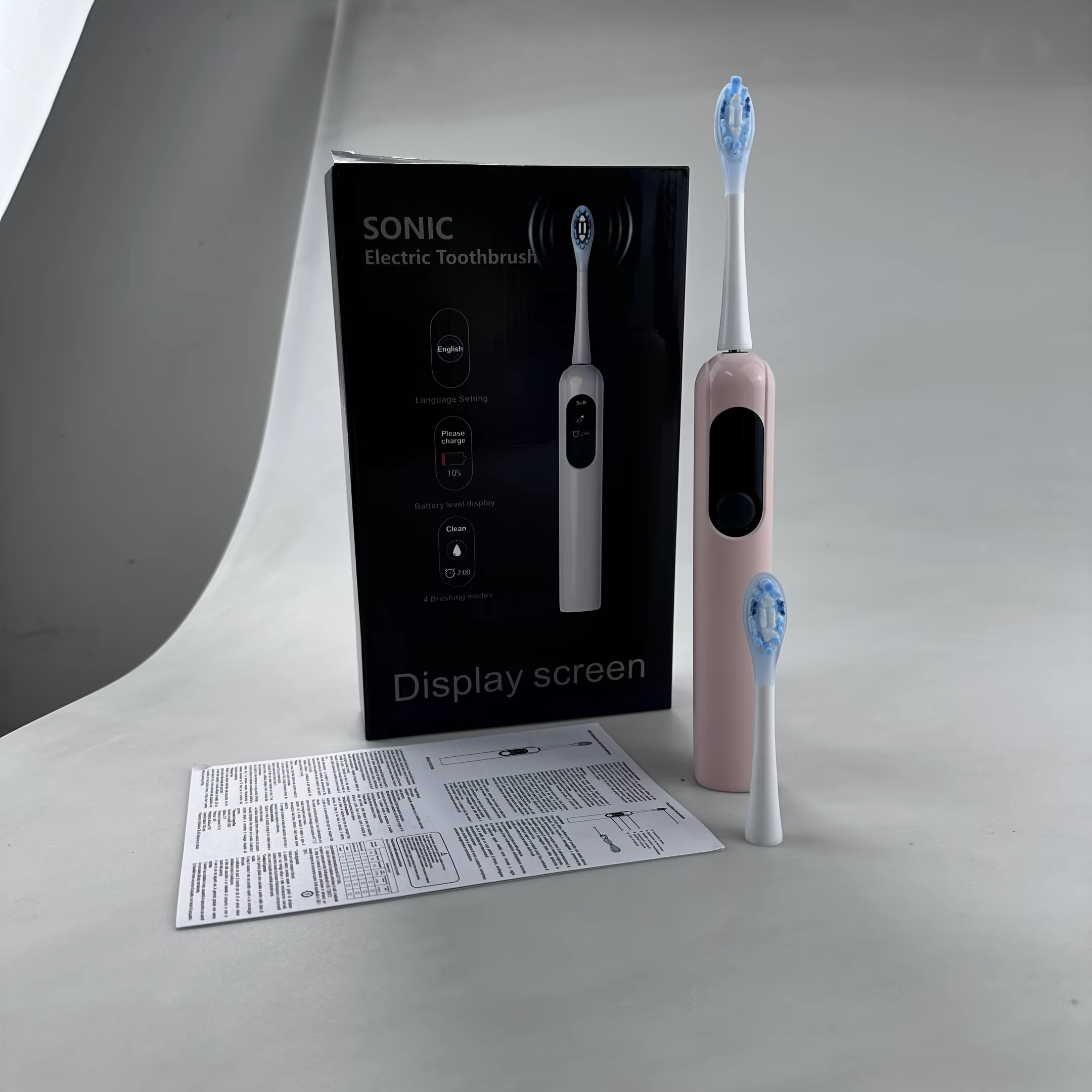 Smart LED Screen Electric Toothbrush Waterproof Rechargeable Oral Care Ultrasonic Toothbrush