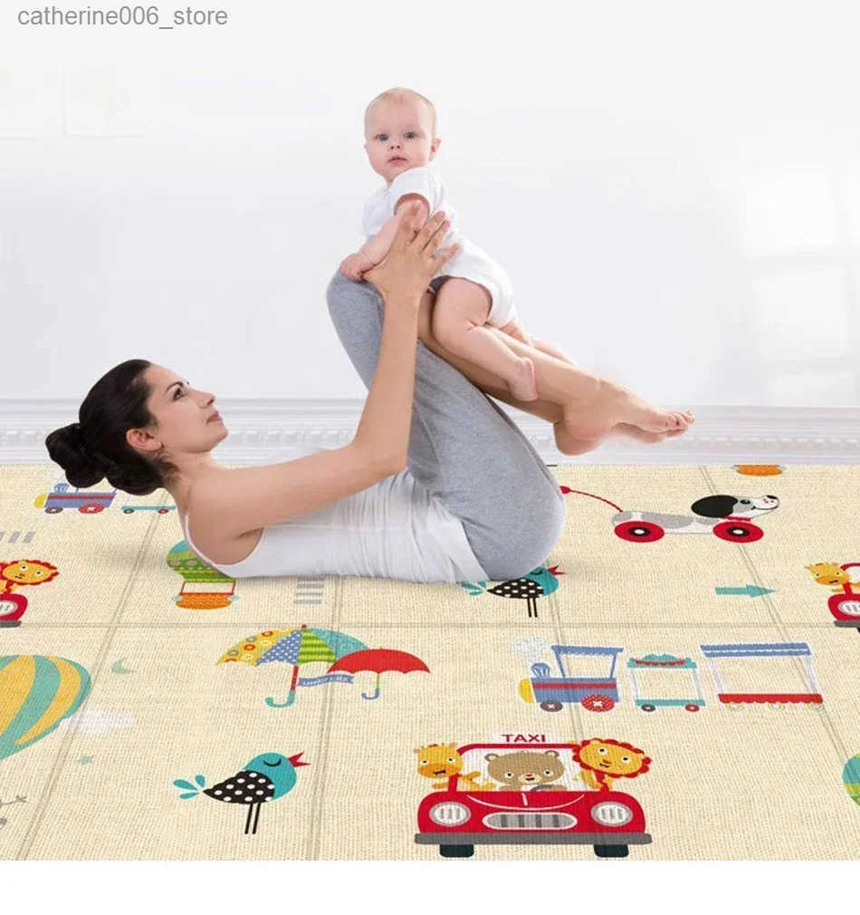 Waterproof Foldable Pattern Carpet Activities Mat for Baby Outdoor Camping Mat Rugs for Bedroom Activities Mat Living Room Decor y250609MYI3