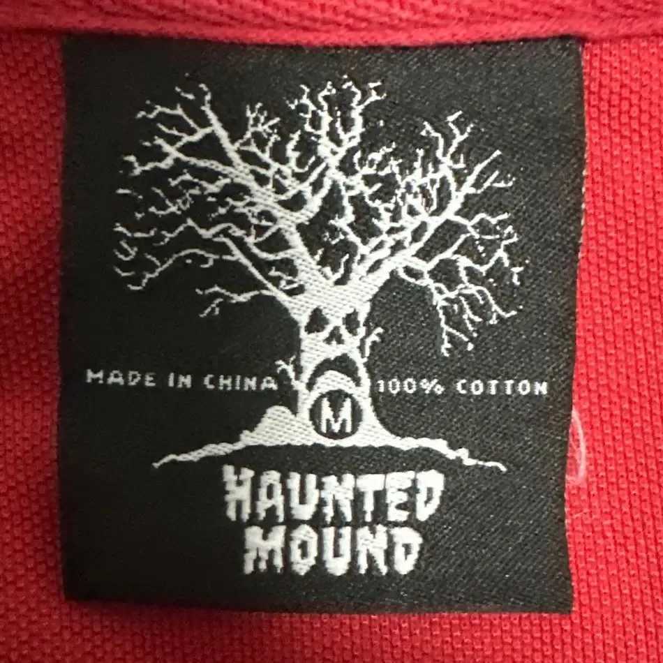 Haunted Mound Embroidered Red Polo Shirt Y2K T-shirt HipHop Retro Pumpkin Head Letter Embroidered Oversized Short Sleeve Top X250609