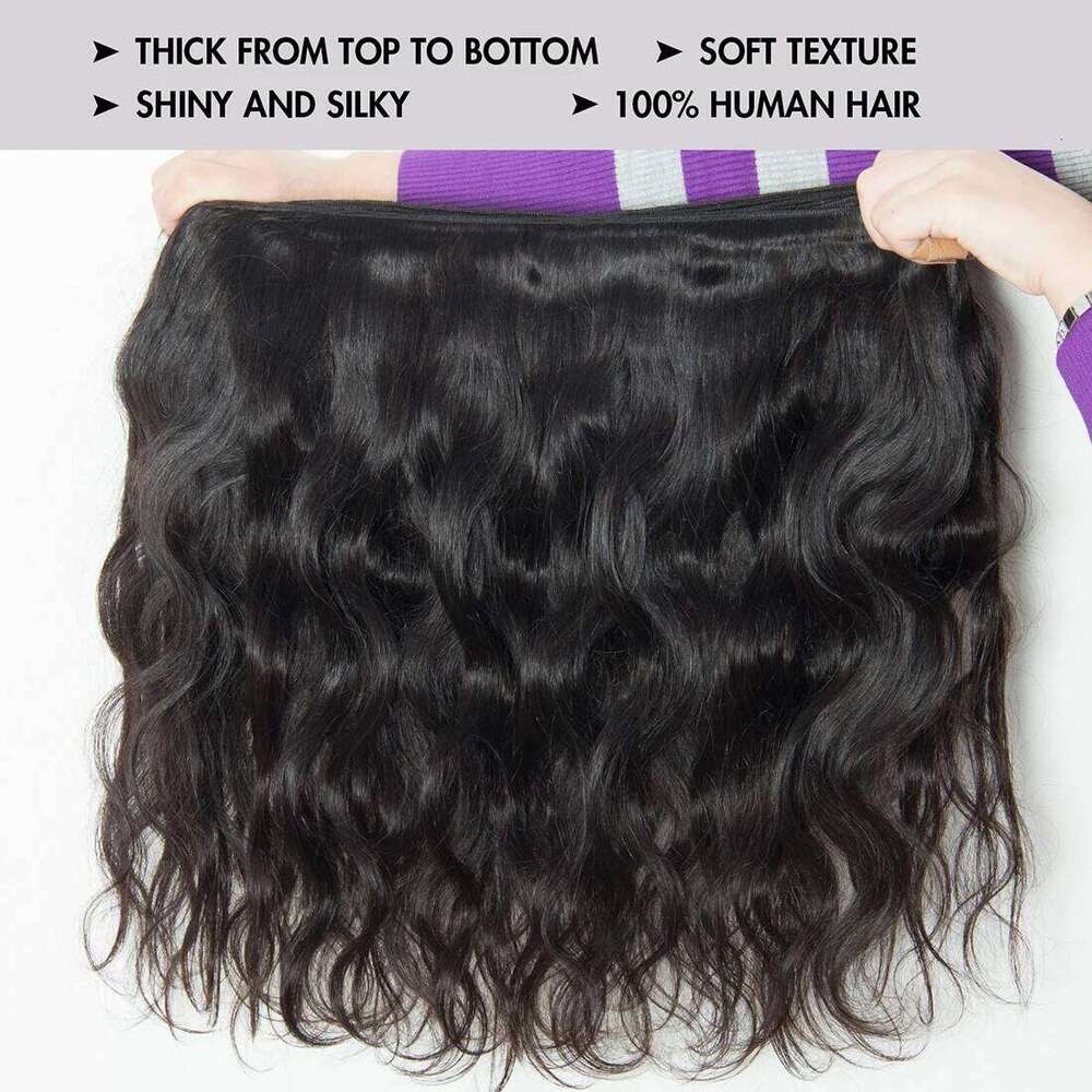 30 32 Inch Body Wave 3/4 Brazilian Maxine Natural Wavy Weave Human Hair Bundles Extensions Tissage For Women
