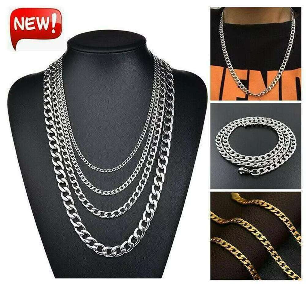 Jewelry Gift Choka Hip Hop Cuban Curb Link Mens Miami Stainless Steel Chain Necklace Cuban Link Chain