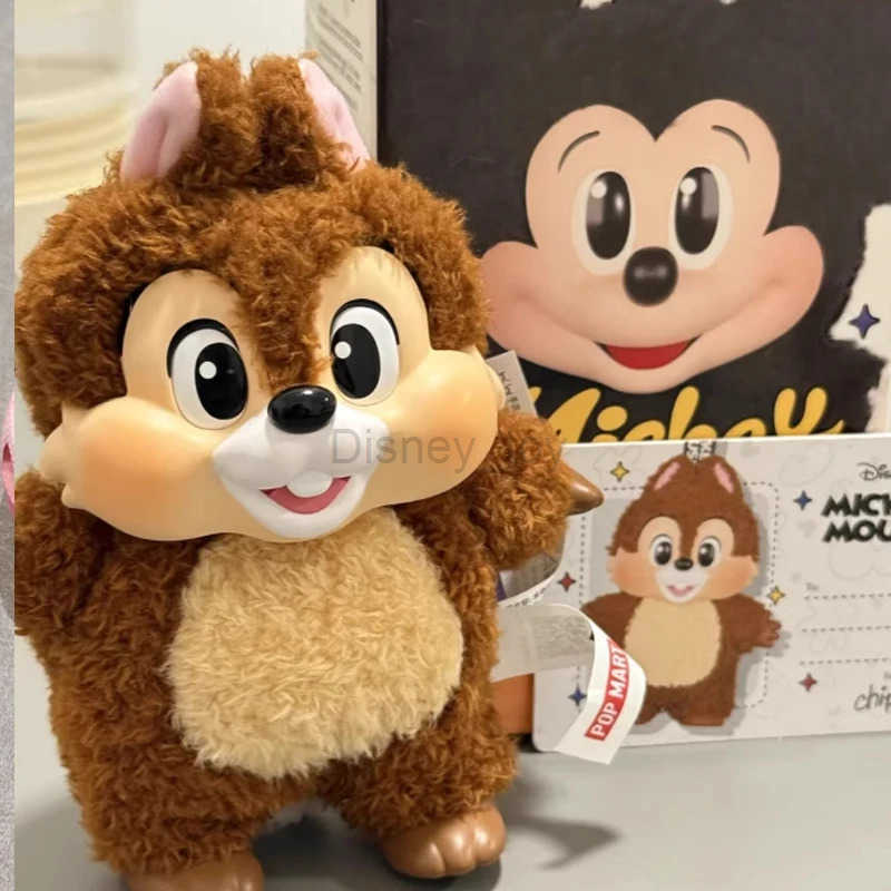 Disney Popmart Mickey Family Cute Together Keychain Series Blind Box Vinyl Doll Mickey Mouse Anime Figures Decor Collection Kids Gifts Y250609