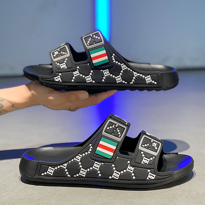 designer sandals, flip-flops, men's high-end luxury edition, home wear for going out, fashionable Korean style indoor cool flip-flops, Free shipp