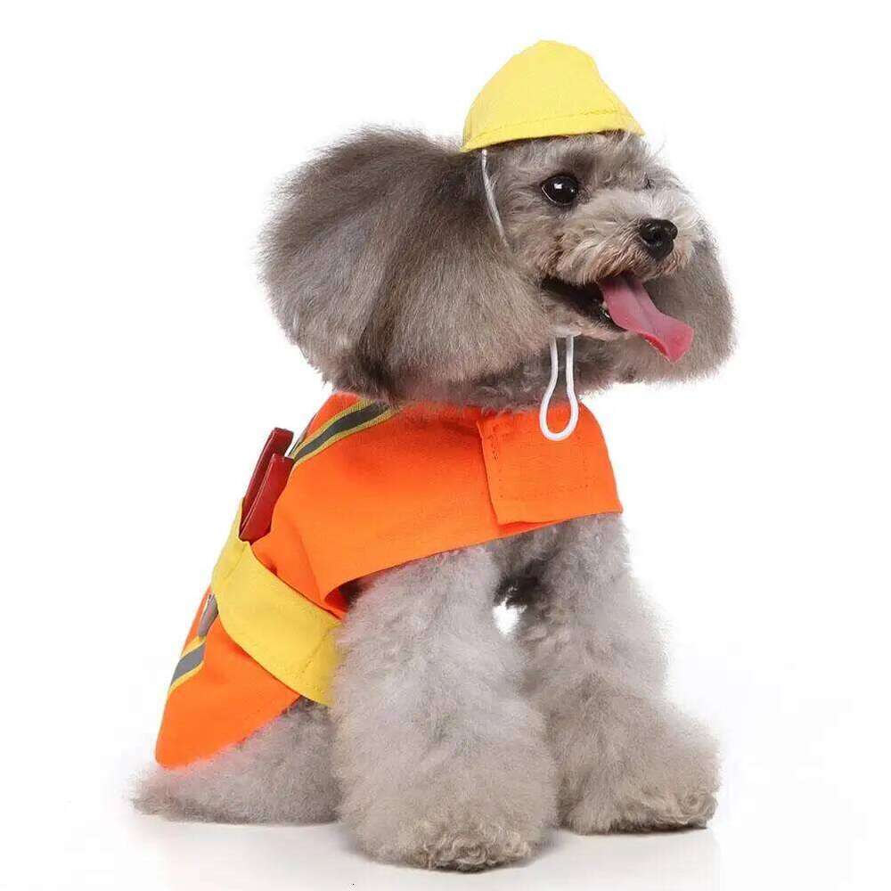 Festive Pet Adorable Puppy Costume et Holiday Apparel Polyester Wear Resistant Dog Clothes Engineer Appearance