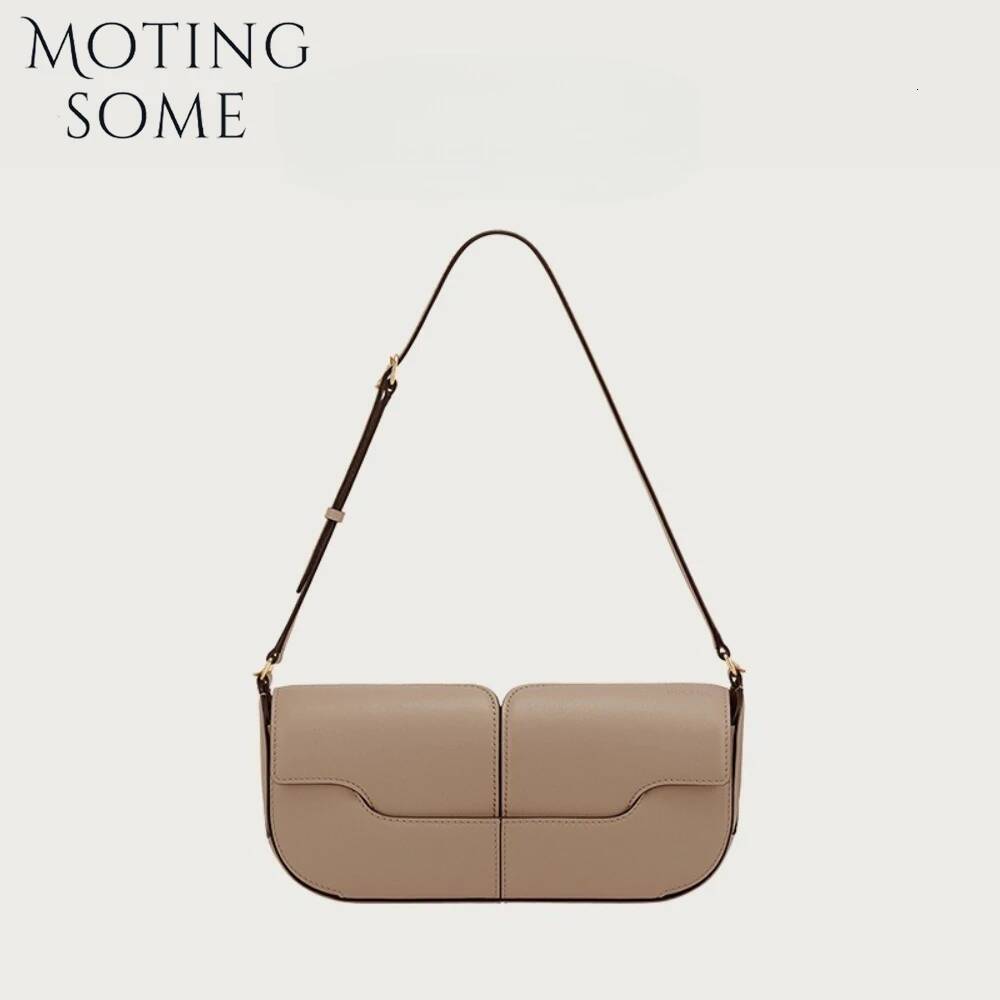 Motingsome Woman Armpit Bag 2025 New Saddle Pouch Full-Grain Cowhide Design Bags Fashion Handbag Shoulder Messenger Tote