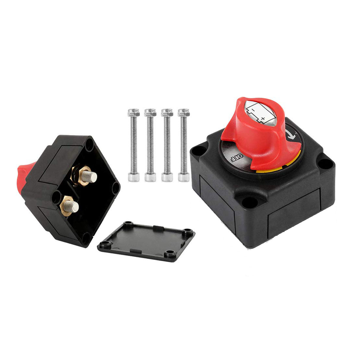 Battery isolation relay, 300A 12V battery isolation disconnect switch, suitable for marine RV ATV vehicles