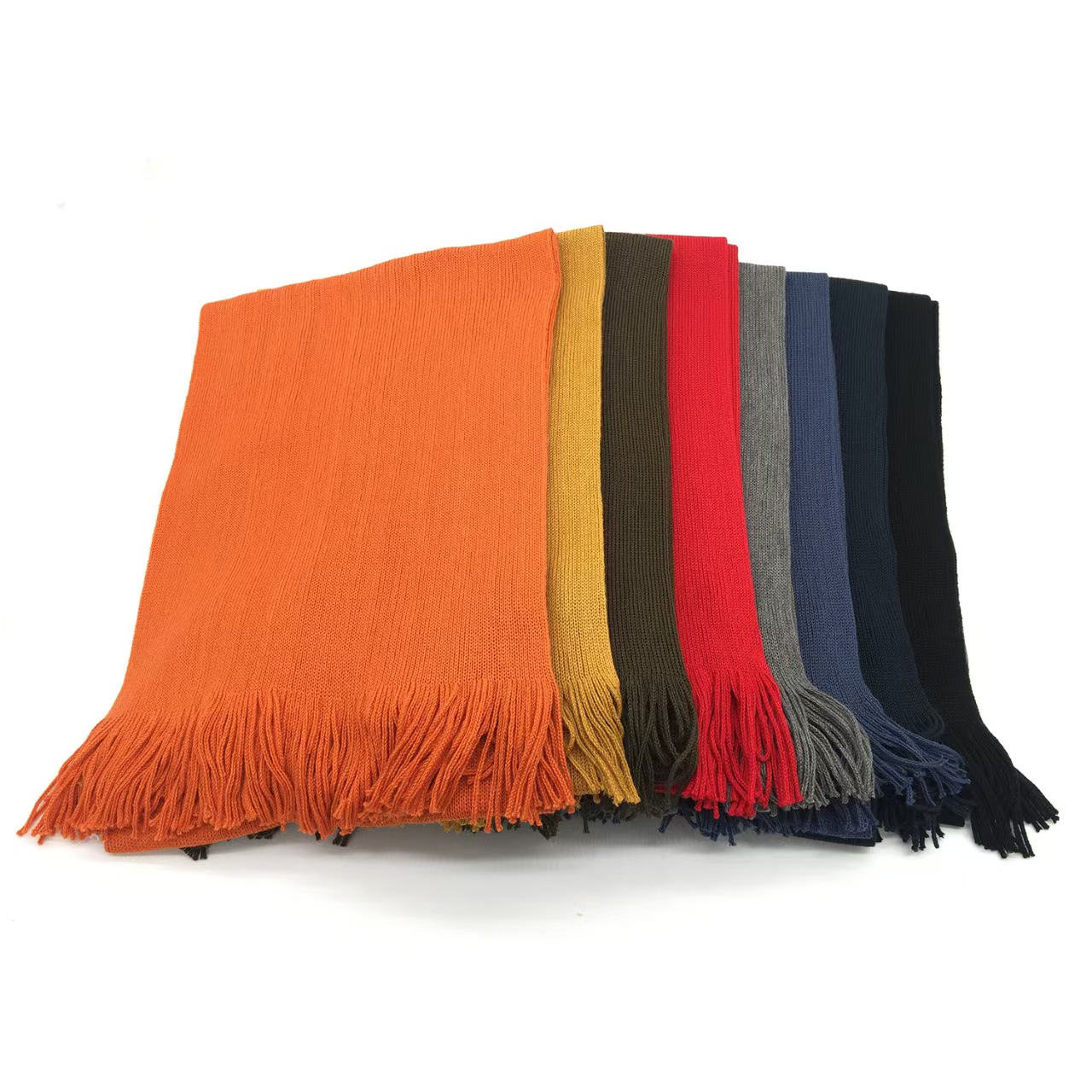 T928 Autumn and Winter Warm Fashion Business Warp Knitted Wool Scarf