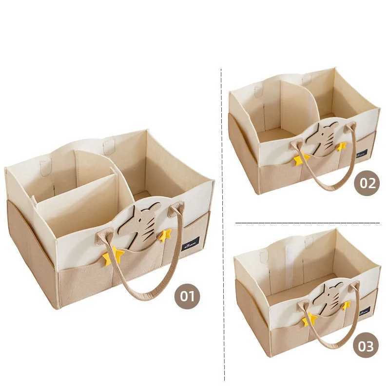 Felt Diaper Bag Baby Organizer Pockets handheld mummy bag mother and baby storage bag Nappies Organizer Portable Mom Tote Basket y250609TRF8