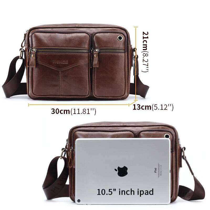 Designer Bag Luxury Bag New 2025 Genuine Shoulder Casual Leather Men's Pad Messenger Male Business Crossbody Bag Hot Handbag For Men