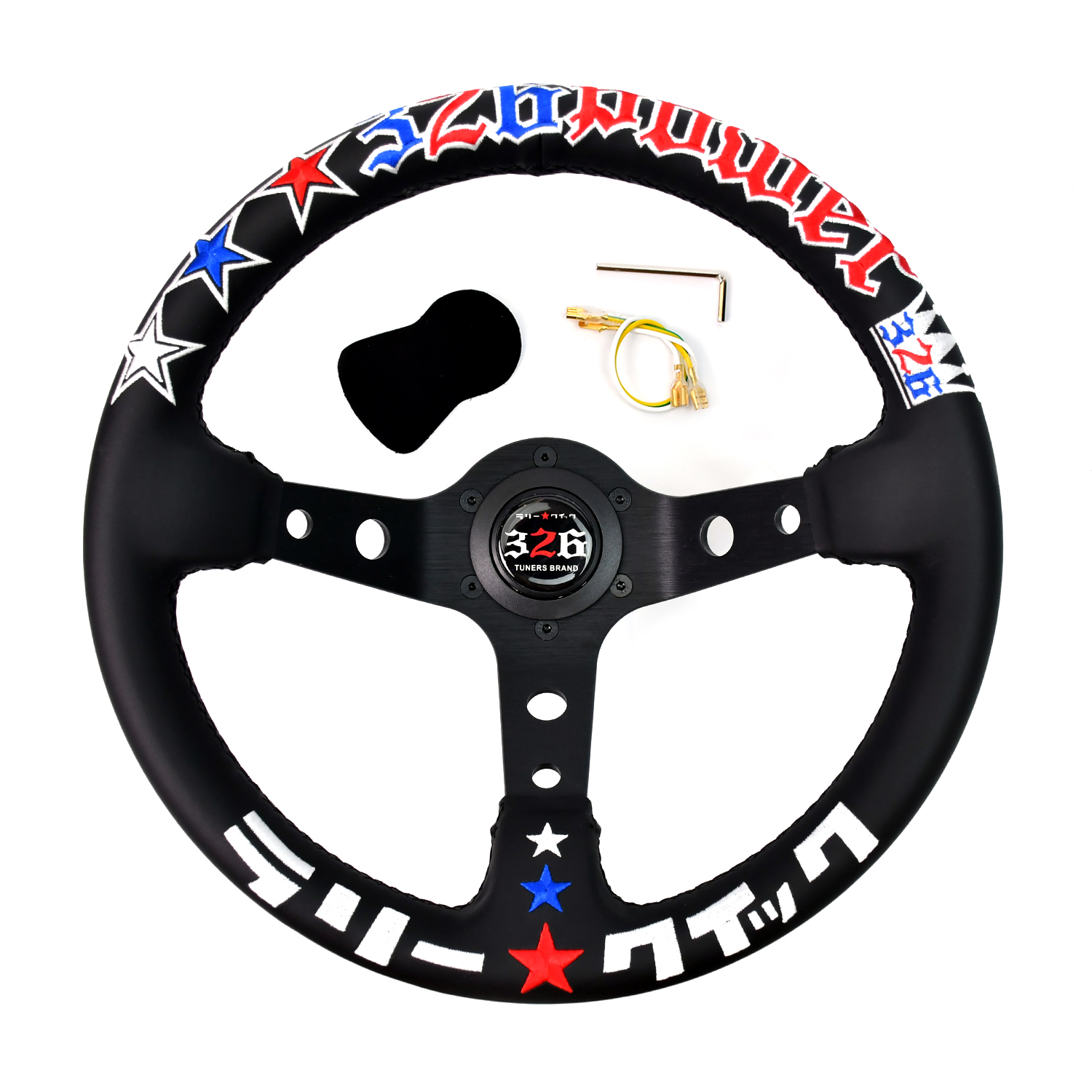 New JDM Racing Modified Personalized Design 330mm 9cm Deep Bracket Steering Wheel