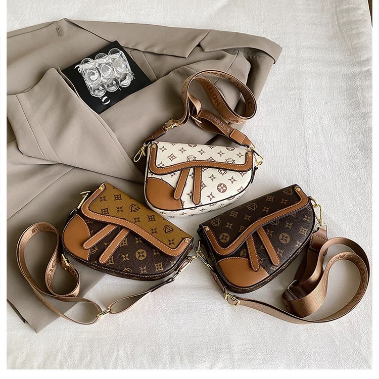 New Saddle Bag Designer Fashion Shoulder Bag High Quality Genuine Leather Ms. Flap Crossbody Hundred Versatile Commuter Classic Letters Old Flower Lux