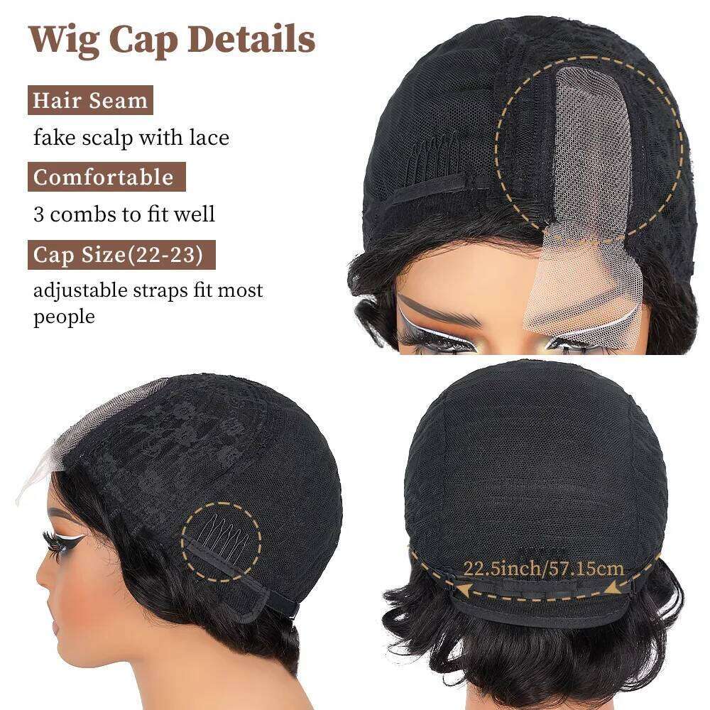 Big Curly for Black Women 5X1 Side Part Lace Bouncy Curl Human Hair Wig 180% Density Short Loose Wave Wigs With Bangs