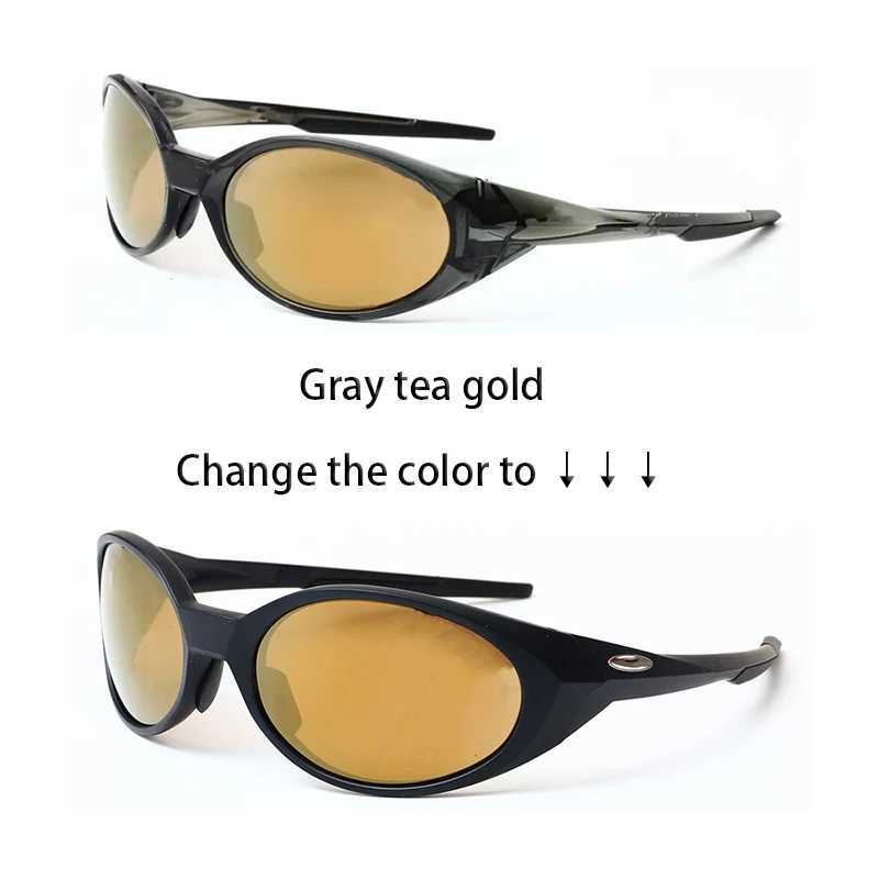 New Arrival New Oval Outdoor Sports Pilot Sunglasses Fashion Y2K Men Driving Sports Sunshade Goggles Beach Cycling UV Protective Glasses V250609