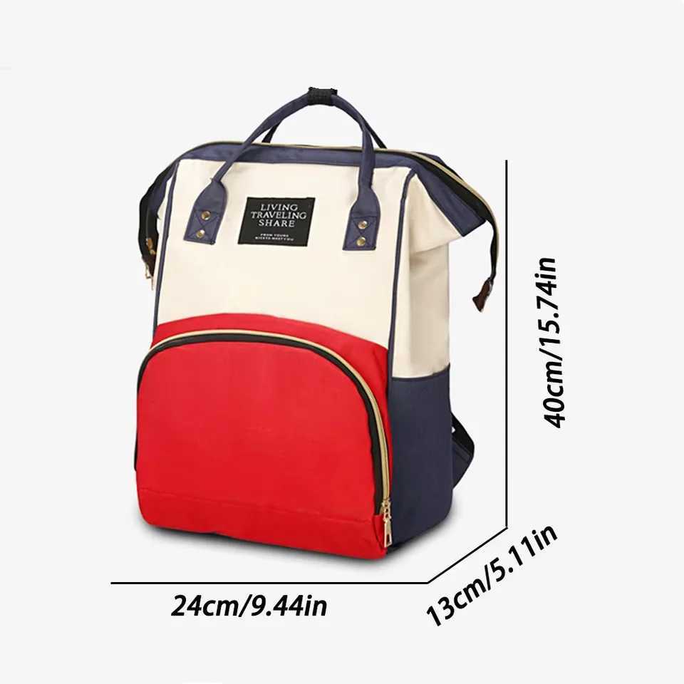 Large-capacity Oxford cloth mommy bag double-shoulder milk storage backpack with bottle separation layer wear-resistant travel A-DH y250609IBNY