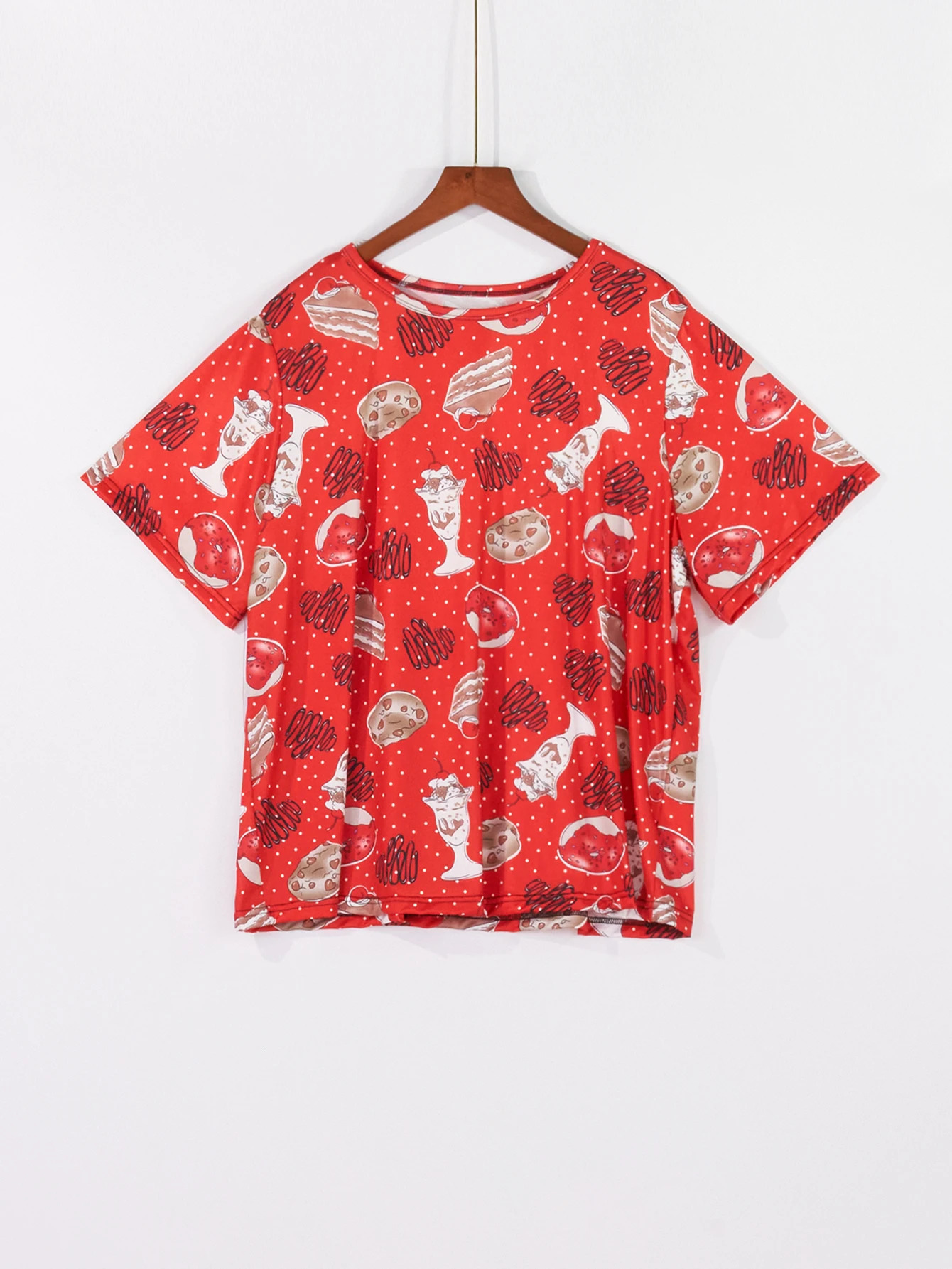 Plus size home wear pajama set short sleeved shorts milk silk material 1XL5XL various sizes for external 250603