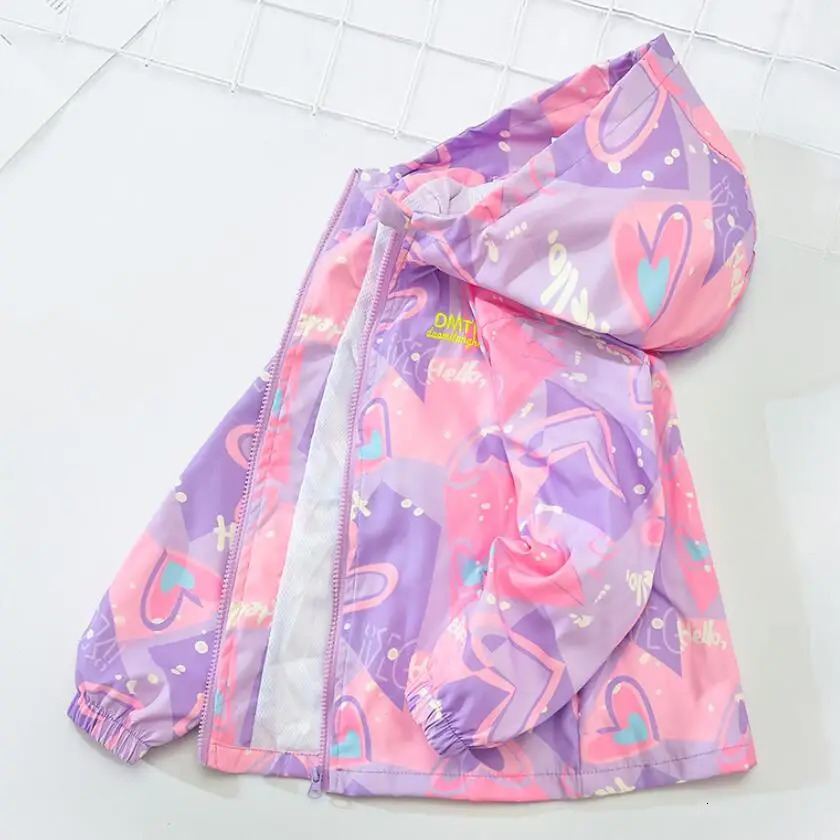 Korean Fashion Jacket For girls Teenager Casual Gradient Hooded Coat Boys Blazer Spring Autumn Windproof Sweet Coats Windbreaker 250526