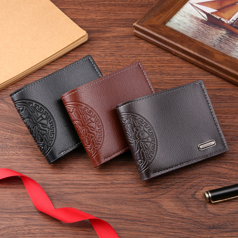 Free Shipping New Men's Horizontal Wallet Fashionable Multifunctional Soft Leather Clip With Multiple Card Slots And Large Capacity Embossed Wall