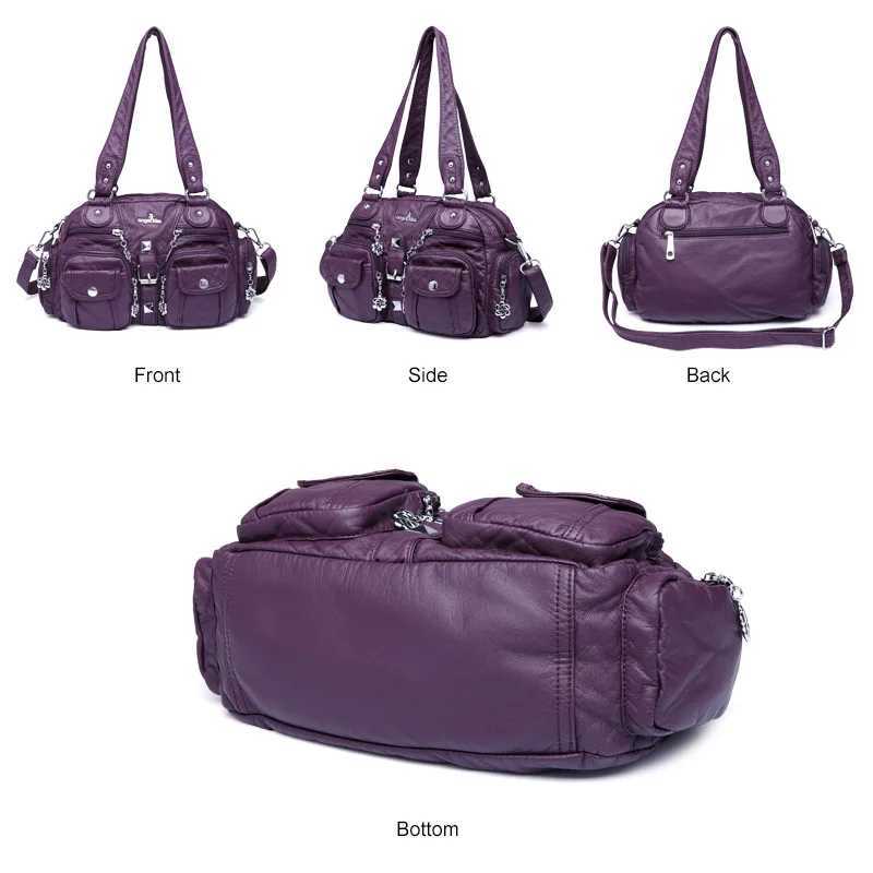 Angel Wen Handbags Sahel Top-handle Handbag PU Shoulder Bag Dumpling Pack Give Gifts Shoulder Bags Phe Mey Pack B250618