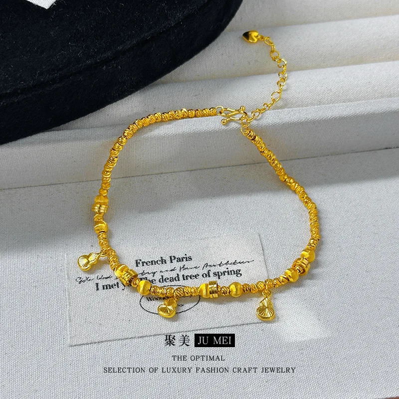 9999 24Kreal gold store same style gold womens foot chain gourd sexy womens jewelry 250528