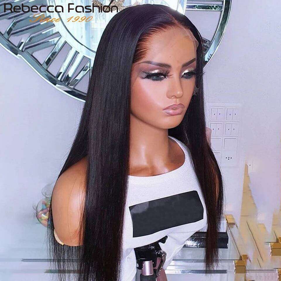 Bone Straight 180% Density 13X5X2 Front Wig Peruvian T Part Lace Remy Wigs For Black Women 100% Human Hair