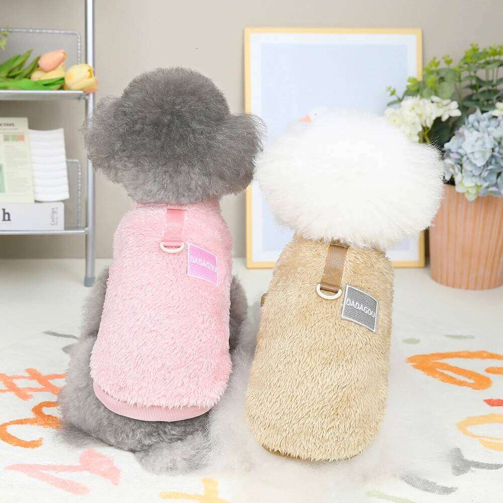 Soft Coral Fleece Clothes Warm Dog Vest Coat Cute Puppy Sweater Cat Apparel For Chihuahua Yorkie Terrier Shih Tzu Pet Outfit