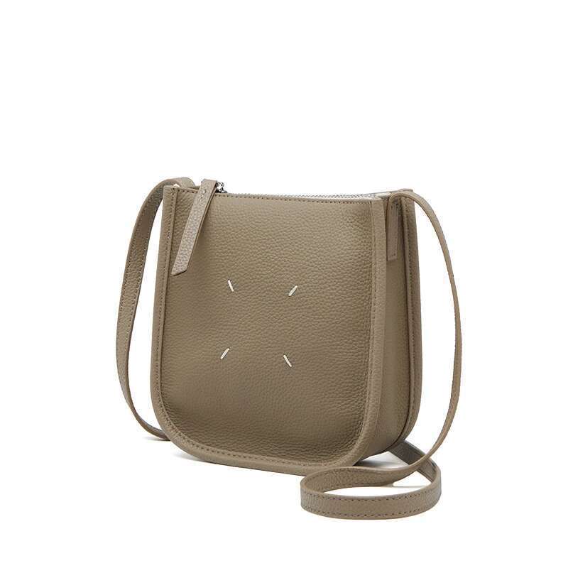 Limited New Real Genuine Leather Shoulder Small Soft Women Messenger Bag Crossbody Solid Female White Purses Sales #Sc2072