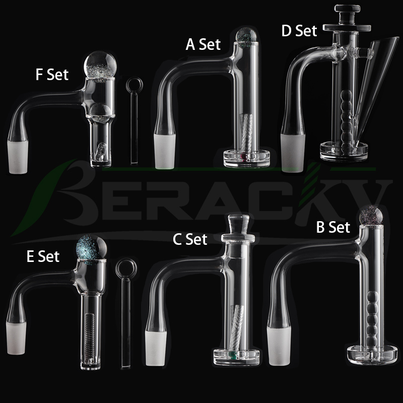 Beracky Full Weld Beveled Edge Control Tower Terp Slides Terp Slurper Quartz Banger Nails For Water Bongs