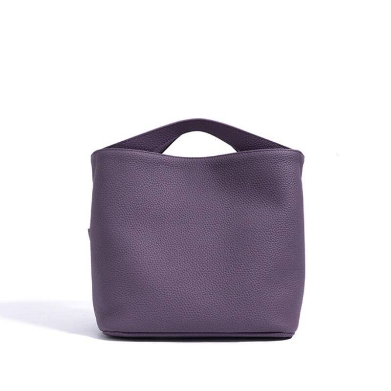 Jonlily Women Genuine Leather Shoulder Female Handbag Totes Small Bucket Casual Daybag Mini Crossbody Bag Purse -Kg1870