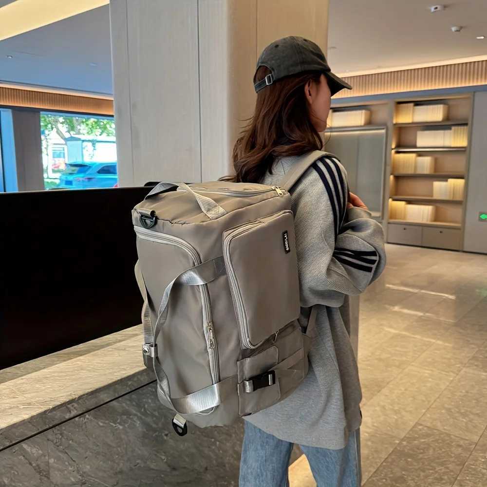 Travel Bag Large Capacity Dry and Wet Separation Student Portable Luggage Travel Storage Bag Fitness Bag Training Bag y250609ISC1